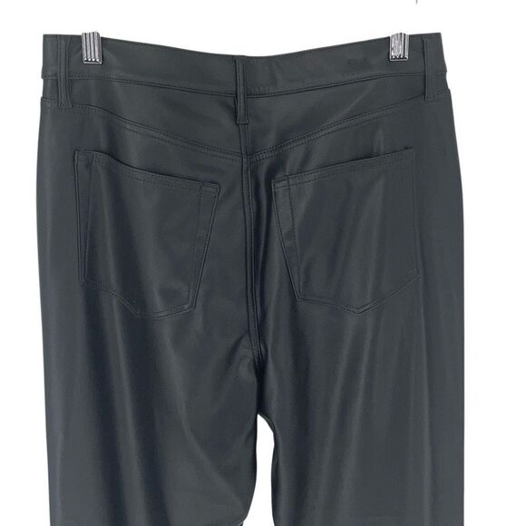 LOFT Womens High Waist Imitation Leather Straight Leg Pants Black Size 29/8 - Picture 4 of 10